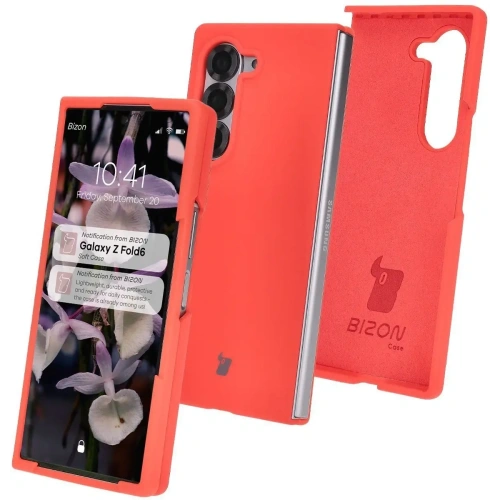 Silikonowe etui Bizon Soft Case do Samsung Galaxy Z Fold6 czerwone
