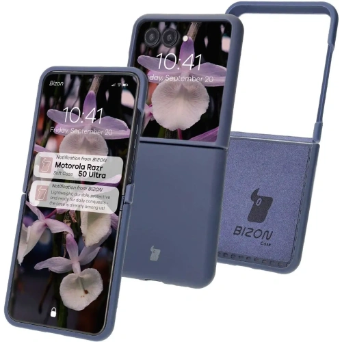 Silikonowe etui Bizon Soft Case do Motorola Razr 50 Ultra ciemnoniebieskie