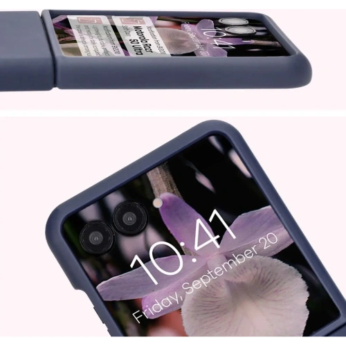 Silikonowe etui Bizon Soft Case do Motorola Razr 50 Ultra ciemnoniebieskie