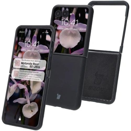Silikonowe etui Bizon Soft Case do Motorola Razr 50 Ultra czarne
