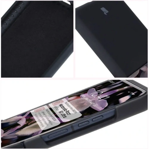 Silikonowe etui Bizon Soft Case do Motorola Razr 50 Ultra czarne