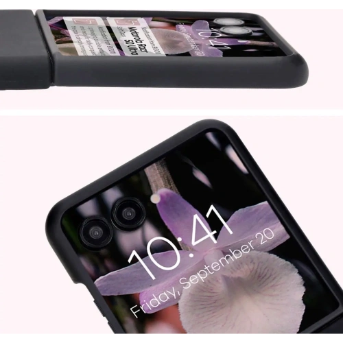 Silikonowe etui Bizon Soft Case do Motorola Razr 50 Ultra czarne