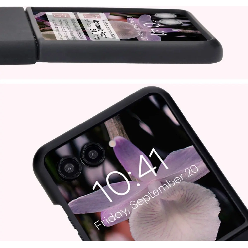 Silikonowe etui Bizon Soft Case do Motorola Razr 50 Ultra czarne