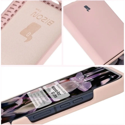 Silikonowe etui Bizon Soft Case do Motorola Razr 50 Ultra jasnoróżowe