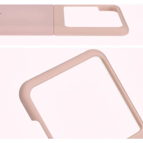 Silikonowe etui Bizon Soft Case do Motorola Razr 50 jasnoróżowe