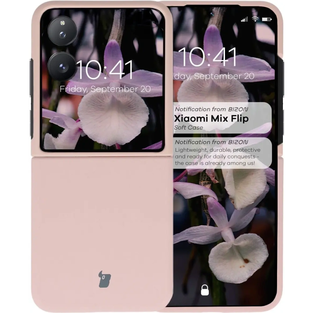 Hurtownia GSM - Silikonowe etui Bizon Soft Case do Xiaomi Mix Flip jasnoróżowe - BIZ7954 - {ean13} - Hurt