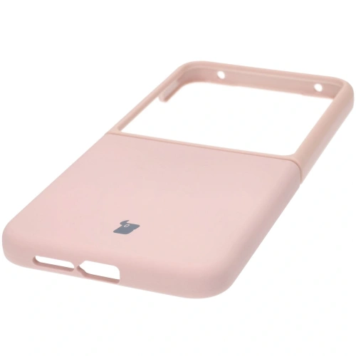 Silikonowe etui Bizon Soft Case do Xiaomi Mix Flip jasnoróżowe