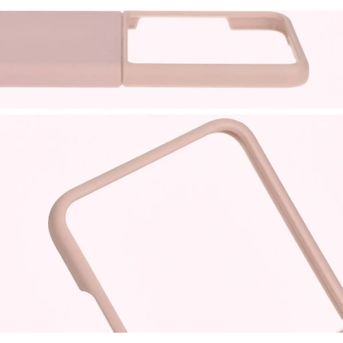 Silikonowe etui Bizon Soft Case do Xiaomi Mix Flip jasnoróżowe