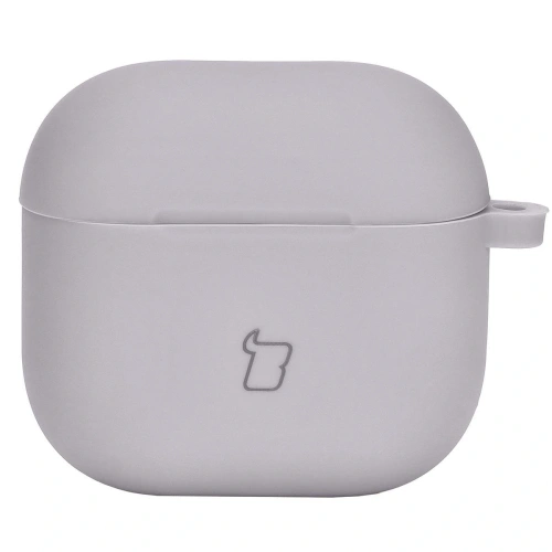 Silikonowe etui z karabińczykiem Bizon Case Headphone Silicone do Apple AirPods 4 jasnofioletowe