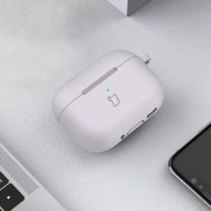Hurtownia GSM - Silikonový obal s karabinou Bizon Case Headphone Silicone pro Apple AirPods 4 světle fialový - BIZ7955 - {ean13} - Hurt