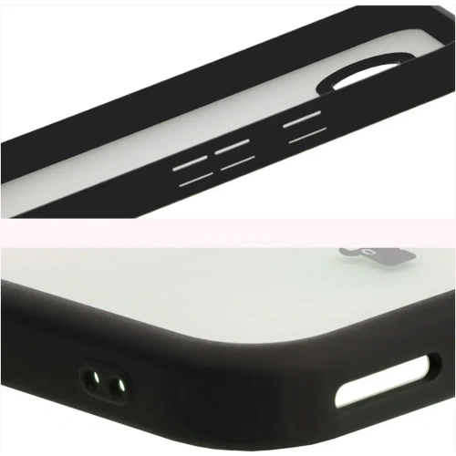 Etui Bizon Case Angelo do Google Pixel 9a przydymione z czarną ramką