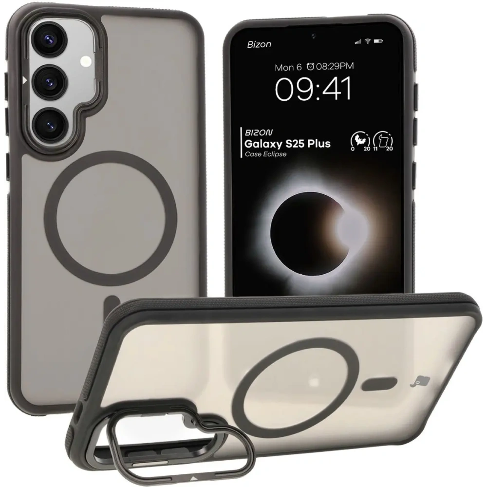 Hurtownia GSM - Bizon Case Eclipse Samsung Galaxy S25 Plus füstös fekete kerettel - BIZ7958 - {ean13} - Hurt