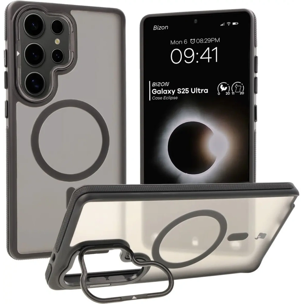 Wholesale Bizon Case Eclipse Samsung Galaxy S25 Ultra smoky with a black frame - BIZ7959 - {ean13} - Hurt