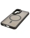 Hurtownia GSM - Etui z podstawką i pierścieniem magnetycznym Bizon Case Eclipse do Samsung Galaxy S25 przydymione z czarną ramką - BIZ7960 - {ean13} - Hurt