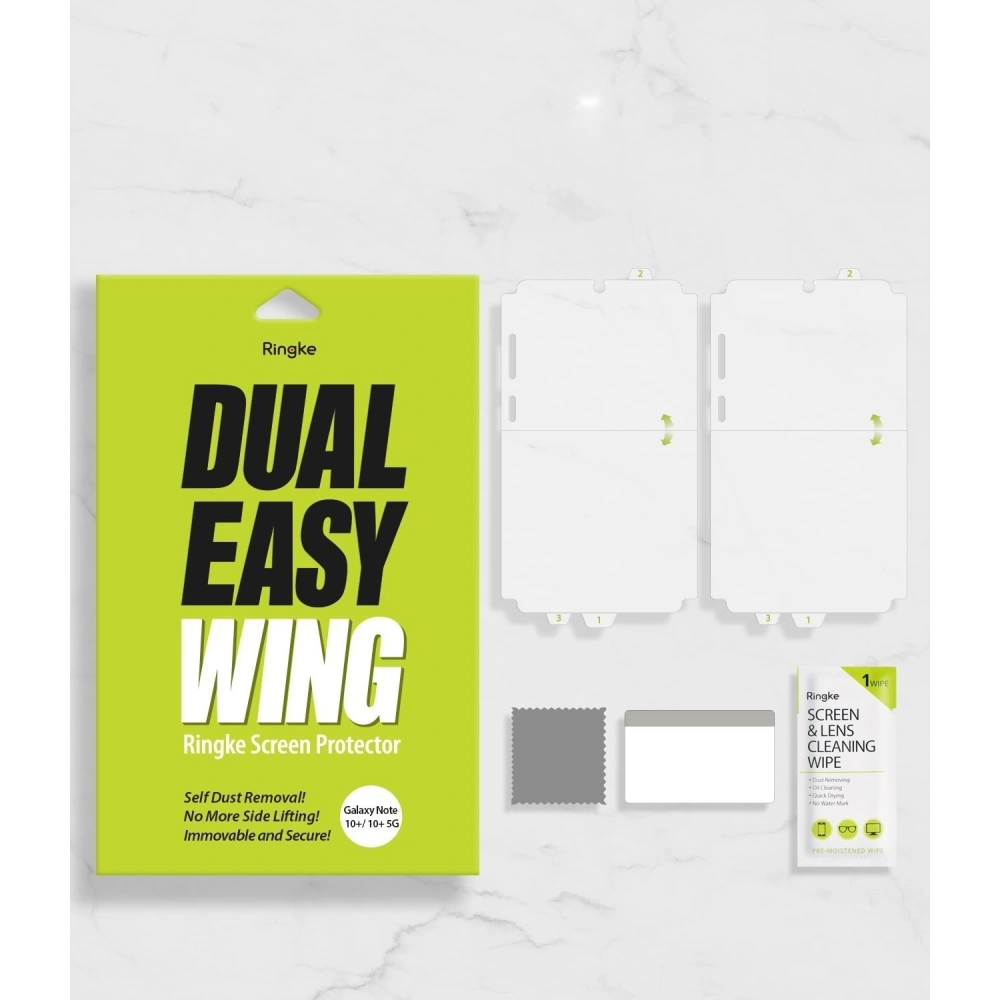 Hurtownia GSM - Folia hydrożelowa Ringke Dual Easy Wing Full Cover Samsung Galaxy Note 10+ Plus [2 PACK] - RGK1175 - {ean13} - Hurt
