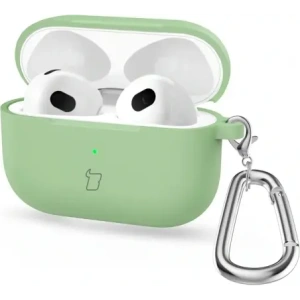 Hurtownia GSM - Silikonový obal s karabinkou Bizon Case Headphone Silicone do Apple AirPods 4 jasně zelený - BIZ7964 - {ean13} - Hurt
