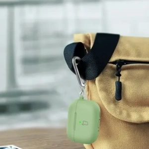 Hurtownia GSM - Silikonový obal s karabinkou Bizon Case Headphone Silicone do Apple AirPods 4 jasně zelený - BIZ7964 - {ean13} - Hurt