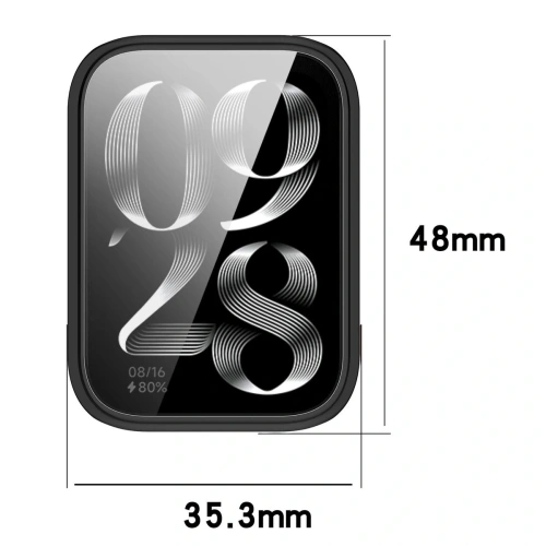 Etui z osłoną ekranu Bizon Case Watch Felipe do Xiaomi Mi Smart Band 9 Pro czarne