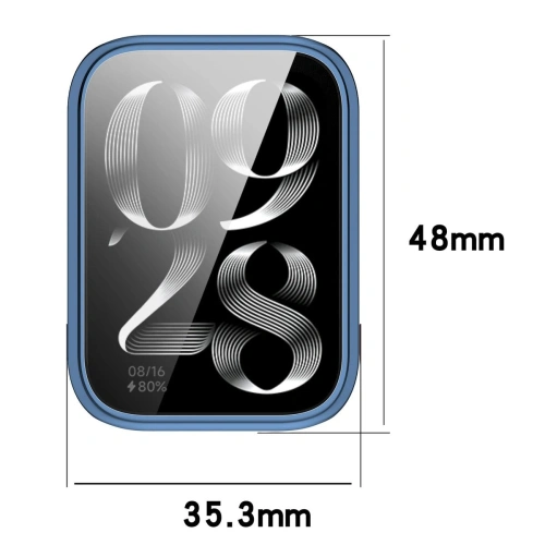 Etui z osłoną ekranu Bizon Case Watch Felipe do Xiaomi Mi Smart Band 9 Pro niebieskie