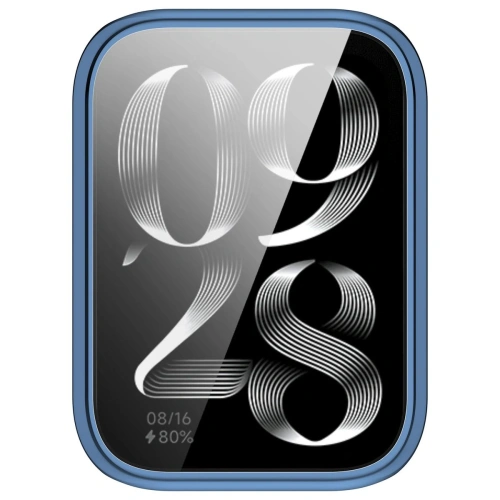 Etui z osłoną ekranu Bizon Case Watch Felipe do Xiaomi Mi Smart Band 9 Pro niebieskie