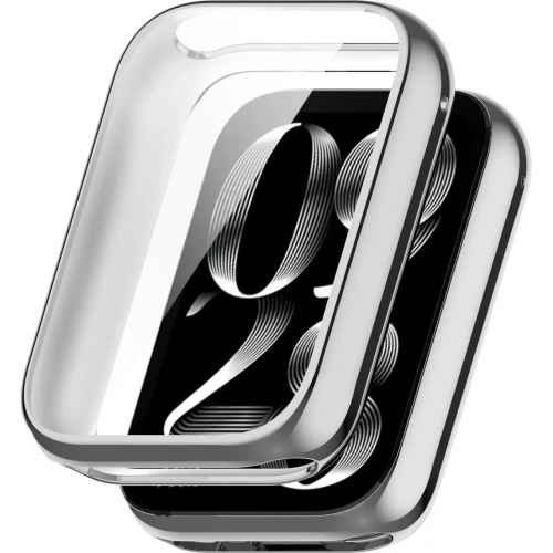 Etui z osłoną ekranu Bizon Case Watch Felipe do Xiaomi Mi Smart Band 9 Pro srebrne