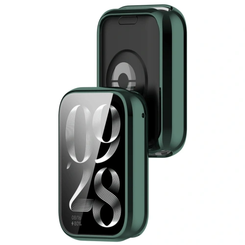 Etui z osłoną ekranu Bizon Case Watch Felipe do Xiaomi Mi Smart Band 9 Pro zielone