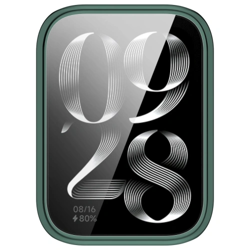 Etui z osłoną ekranu Bizon Case Watch Felipe do Xiaomi Mi Smart Band 9 Pro zielone