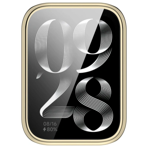 Etui z osłoną ekranu Bizon Case Watch Felipe do Xiaomi Mi Smart Band 9 Pro złote