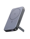 [OUTLET] Powerbank magnetic cu funcție de suport UGREEN PB206 10000mAh USB-A, USB-C, 20W (negru)