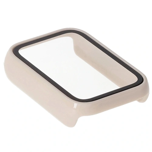 Etui ze szkłem do zegarka Bizon Case+Glass Watch do Xiaomi Mi Smart Band 9 Pro beżowe