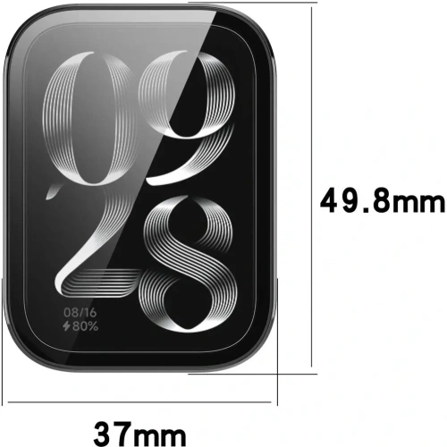 Etui ze szkłem do zegarka Bizon Case+Glass Watch do Xiaomi Mi Smart Band 9 Pro czarne