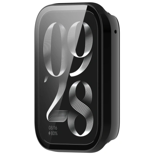 Etui ze szkłem do zegarka Bizon Case+Glass Watch do Xiaomi Mi Smart Band 9 Pro czarne