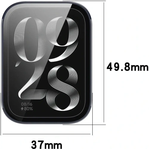 Etui ze szkłem do zegarka Bizon Case+Glass Watch do Xiaomi Mi Smart Band 9 Pro niebieskie