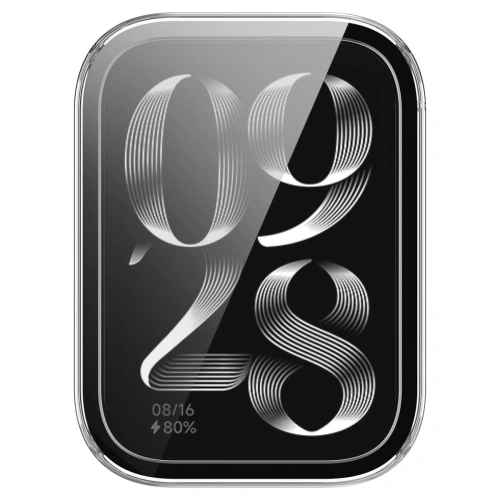 Etui ze szkłem do zegarka Bizon Case+Glass Watch do Xiaomi Mi Smart Band 9 Pro przezroczyste