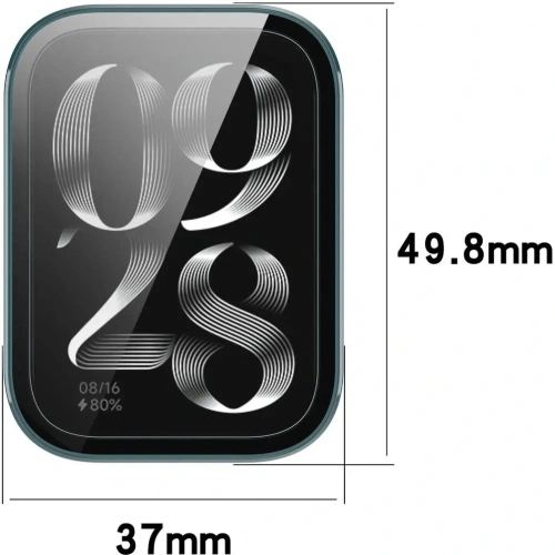 Etui ze szkłem do zegarka Bizon Case+Glass Watch do Xiaomi Mi Smart Band 9 Pro zielone