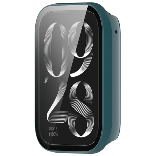Etui ze szkłem do zegarka Bizon Case+Glass Watch do Xiaomi Mi Smart Band 9 Pro zielone