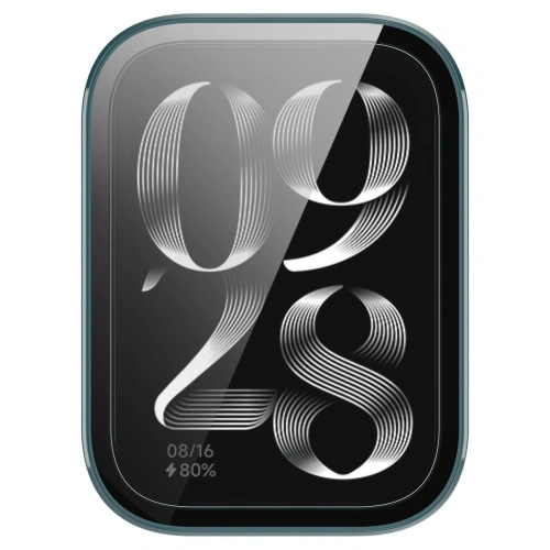 Etui ze szkłem do zegarka Bizon Case+Glass Watch do Xiaomi Mi Smart Band 9 Pro zielone