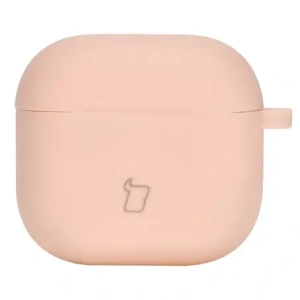 Hurtownia GSM - Silikonové pouzdro s karabinou Bizon Case Headphone Silicone pro Apple AirPods 4 světle růžové - BIZ7984 - {ean13} - Hurt