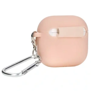 Hurtownia GSM - Silikonové pouzdro s karabinou Bizon Case Headphone Silicone pro Apple AirPods 4 světle růžové - BIZ7984 - {ean13} - Hurt