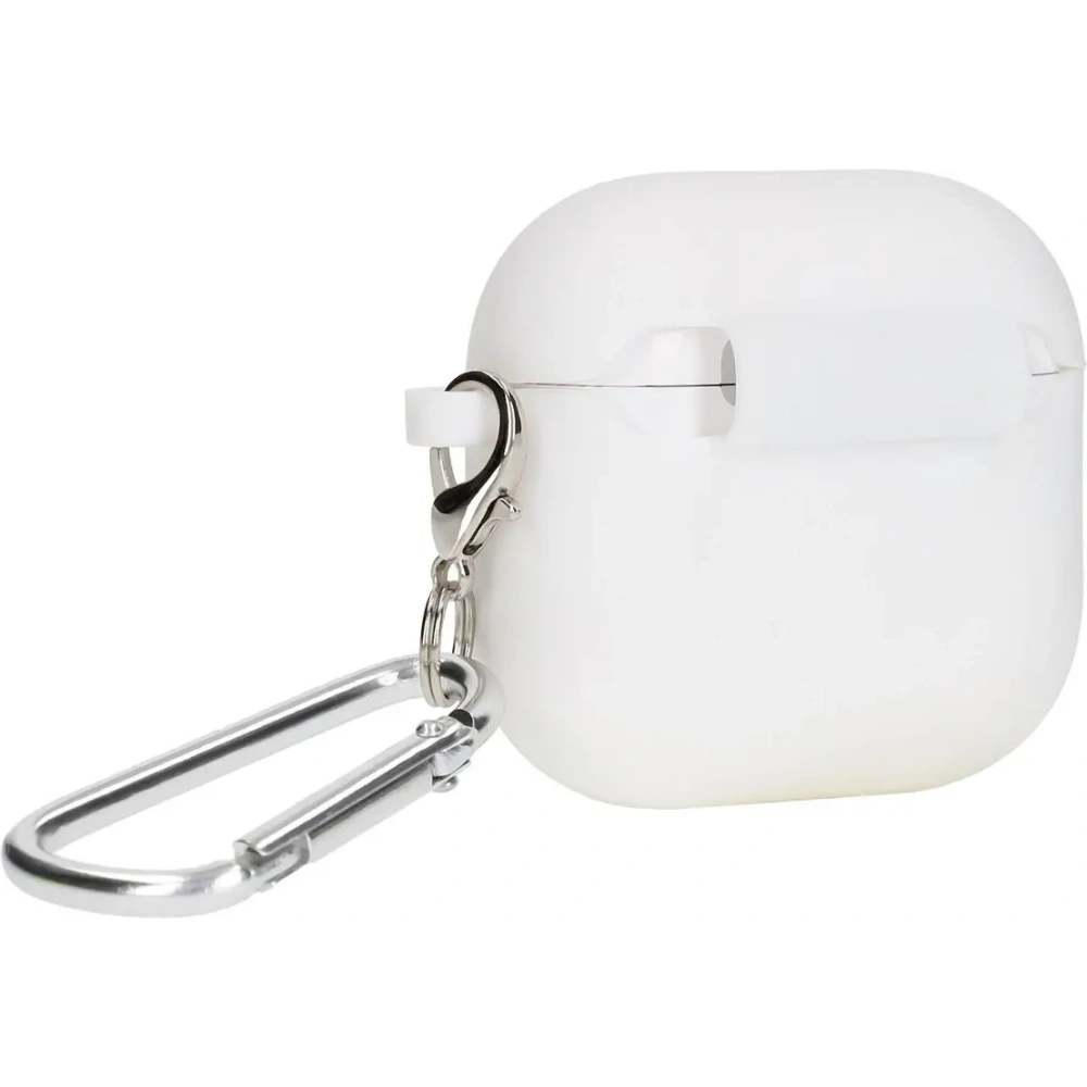Hurtownia GSM - Silikonowe etui z karabińczykiem Bizon Case Headphone Silicone do Apple AirPods 4 białe - BIZ7985 - {ean13} - Hurt