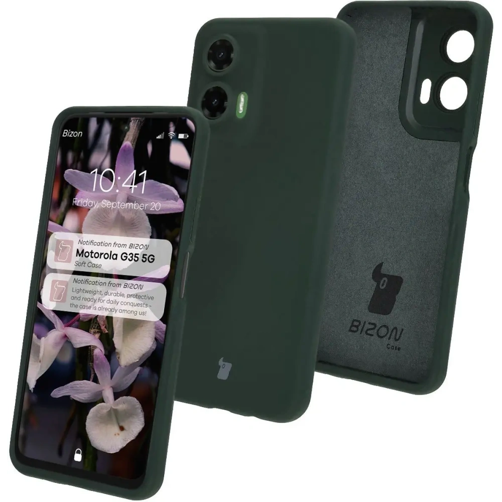 Wholesale Bizon Soft Case Motorola Moto G35 5G dark green - BIZ7987 - {ean13} - Hurt