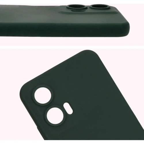 Silikonowe etui Bizon Soft Case do Motorola Moto G35 5G ciemnozielone