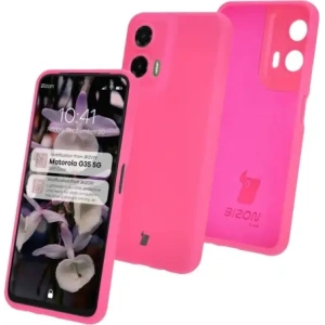 Hurtownia GSM - Silikonové pouzdro Bizon Soft Case pro Motorola Moto G35 5G neonově růžové - BIZ7990 - {ean13} - Hurt