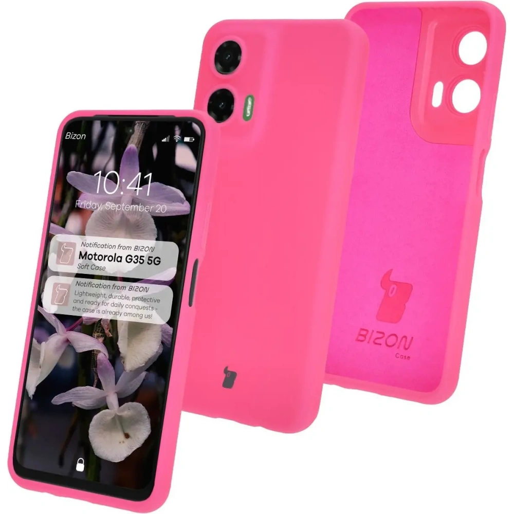 Hurtownia GSM - Bizon Soft Case Motorola Moto G35 5G neon rózsaszín - BIZ7990 - {ean13} - Hurt