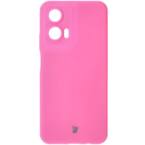 Silikonowe etui Bizon Soft Case do Motorola Moto G35 5G neonowo-różowe