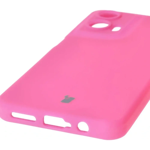 Silikonowe etui Bizon Soft Case do Motorola Moto G35 5G neonowo-różowe