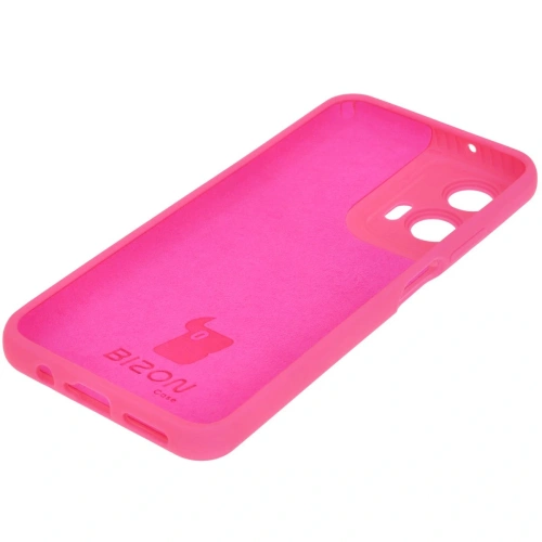 Silikonowe etui Bizon Soft Case do Motorola Moto G35 5G neonowo-różowe