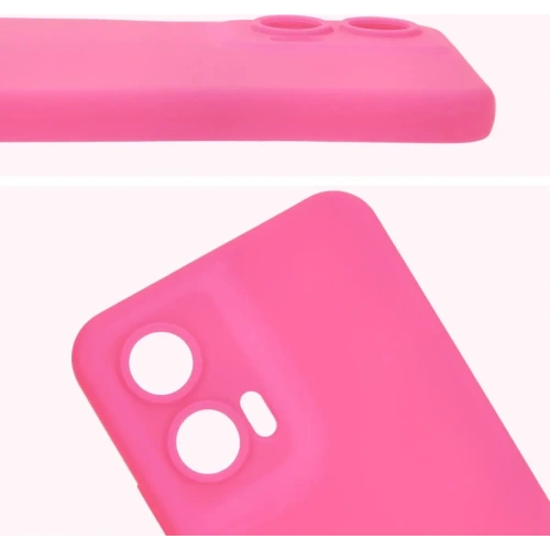 Silikonowe etui Bizon Soft Case do Motorola Moto G35 5G neonowo-różowe