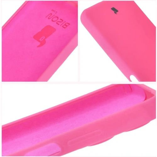 Silikonowe etui Bizon Soft Case do Motorola Moto G35 5G neonowo-różowe