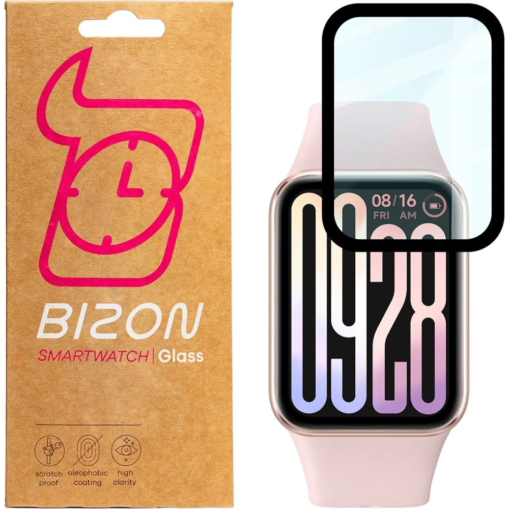 Wholesale Bizon Glass Watch Edge Hybrid Xiaomi Smart Band 9 Pro black - BIZ7992 - {ean13} - Hurt